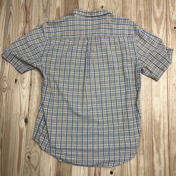 Old Navy Mens L Short Sleeve Button Down Cotton Plaid Shirt - Picture 2 of 4